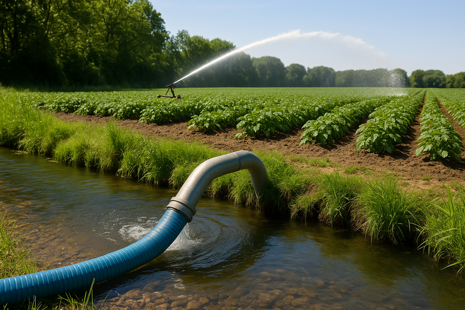 Irrigation agricole rivière Avre